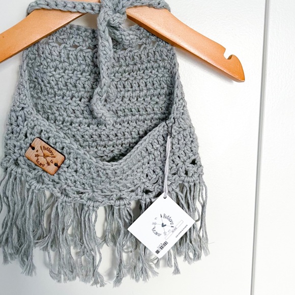 Harper Crop Top, Pima Cotton Top, Baby Crochet Crop Top, Fringe Cotton Crop Top - Picture 5 of 9